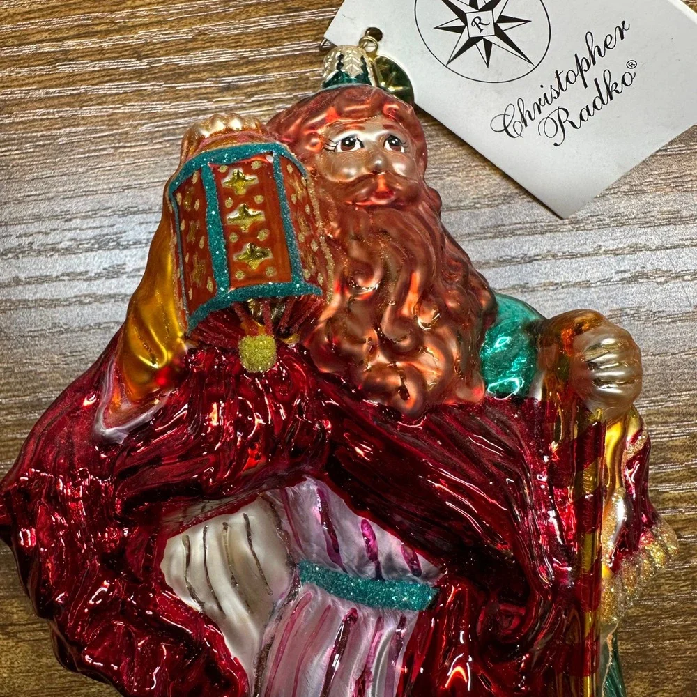 Christopher Radko Blessed Beginnings Asst 2 Glass Christmas Ornament‎ DAMAGED